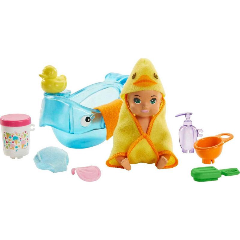 slide 1 of 6, Barbie Skipper Babysitters Inc. Feeding and Bath-Time Playset, 1 ct