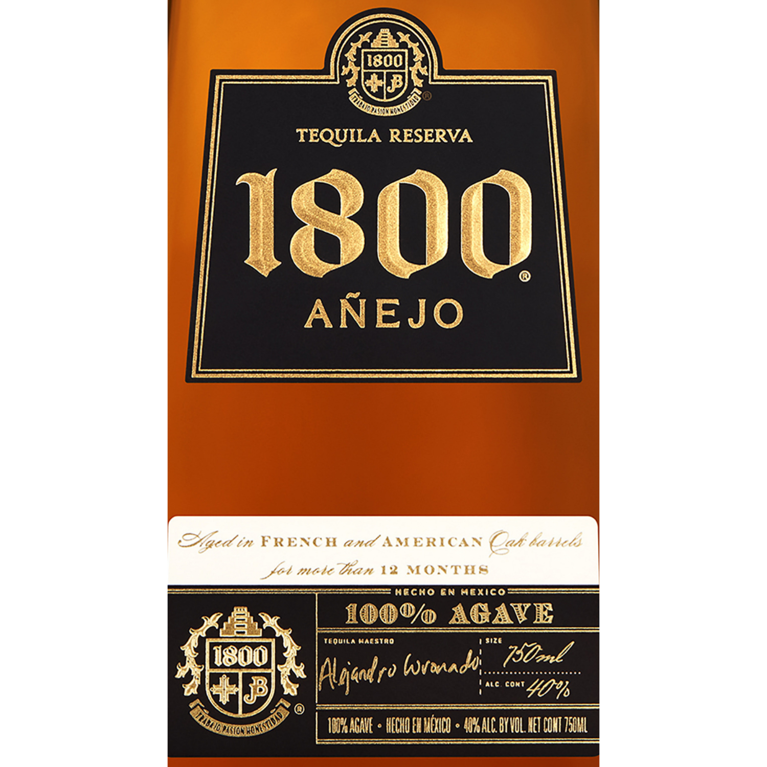 slide 2 of 3, 1800 Anejo Tequila, 750 ml