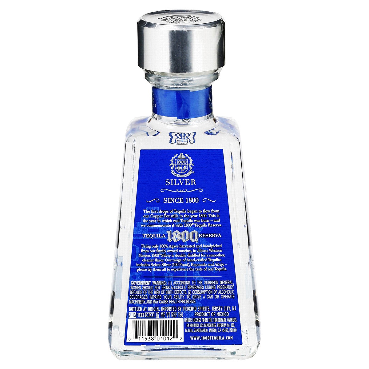 slide 2 of 2, 1800 100% Agave Azul Blanco Tequila 375 ml, 375 ml