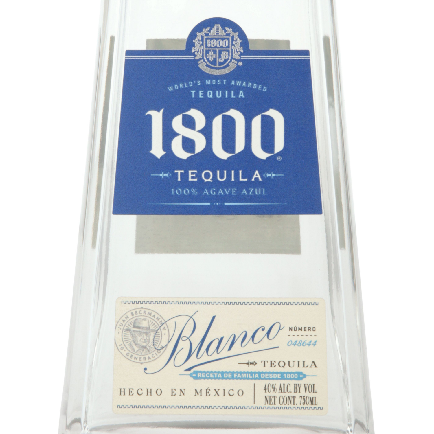 slide 4 of 4, 1800 Silver 100% Agave Reserva Tequila 750.0 ml, 750.0 ml