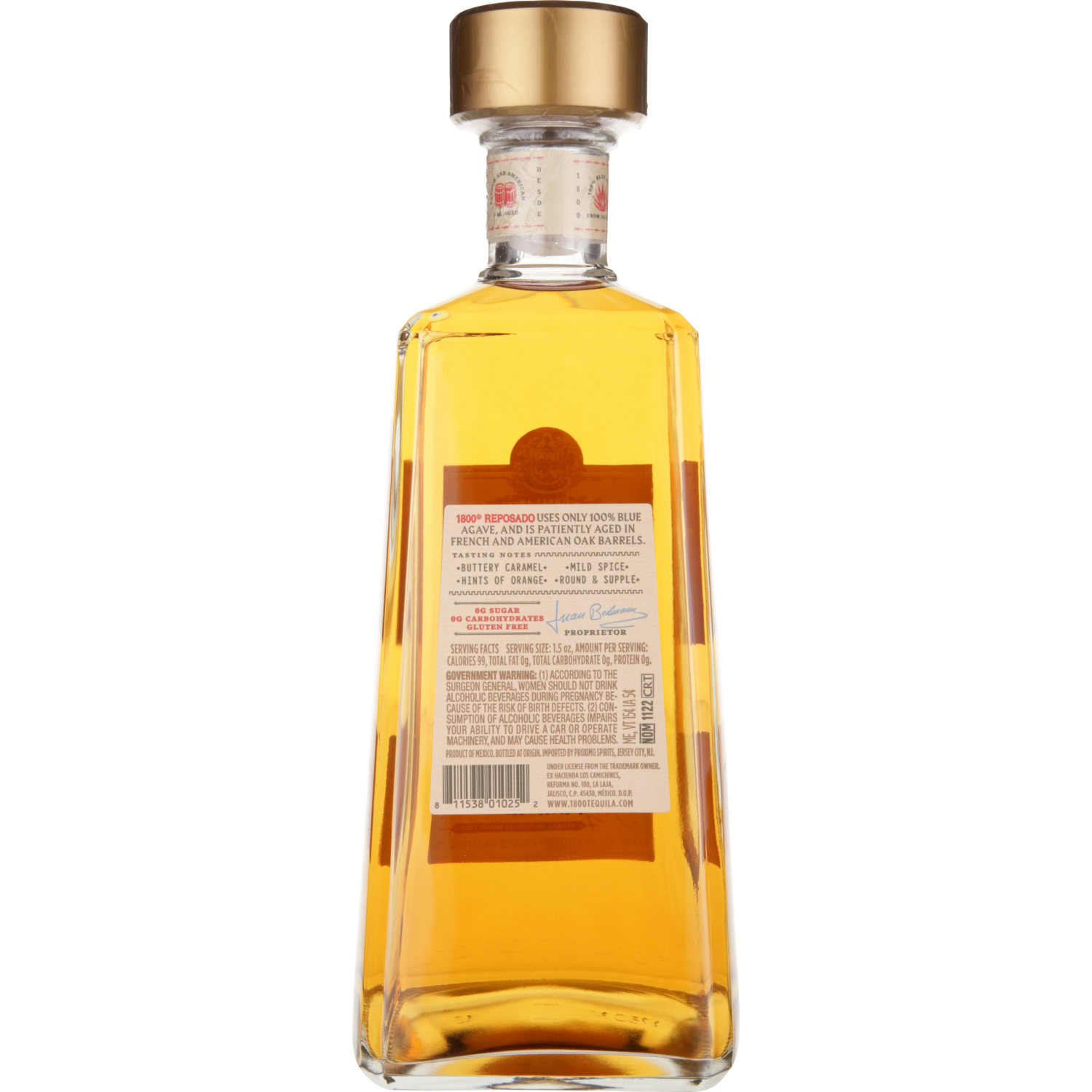 slide 2 of 4, 1800 Tequila Reposado 80 Proof (1.75 L), 1.75 liter