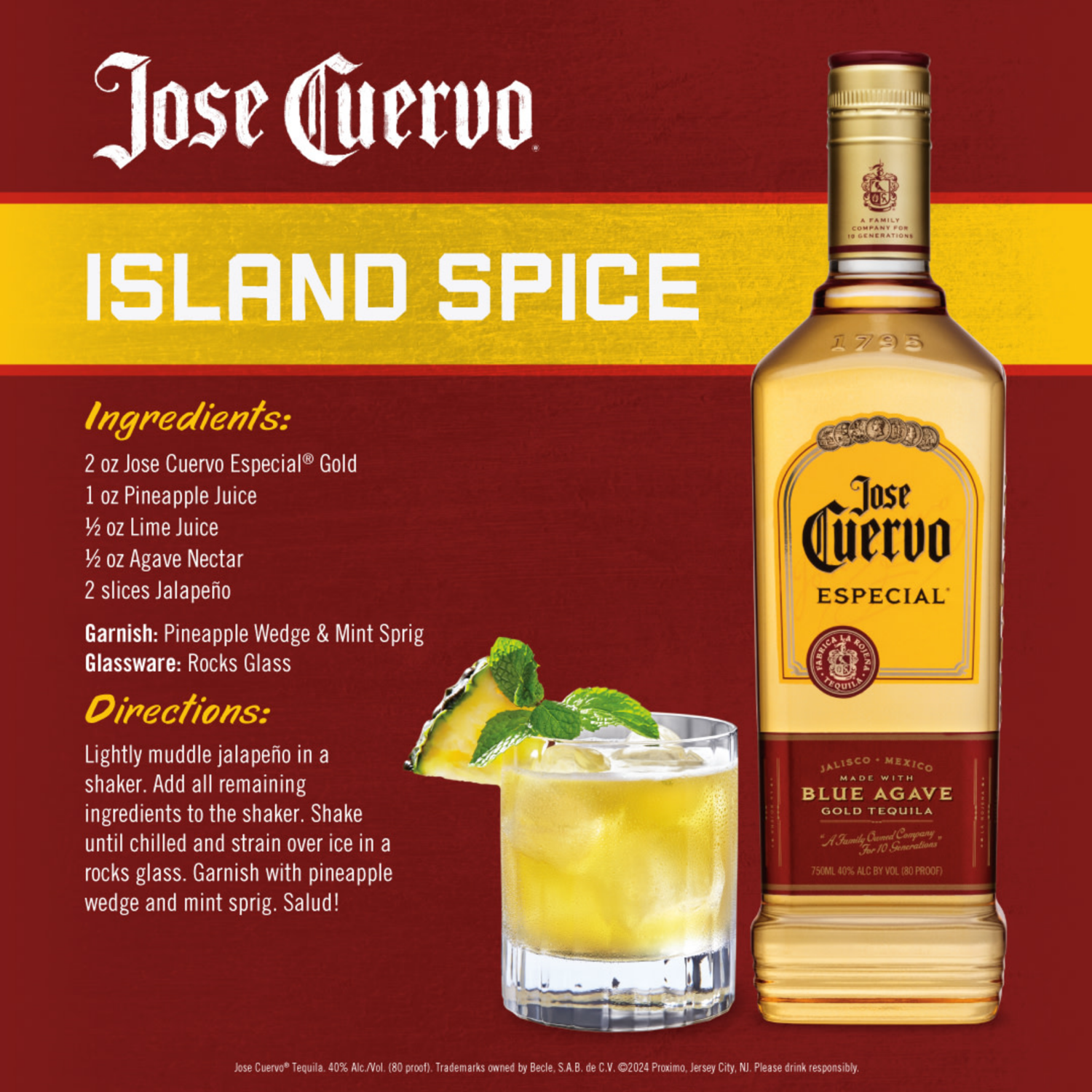 slide 3 of 5, Jose Cuervo Gold Tequila - 375ml Bottle, 375 ml