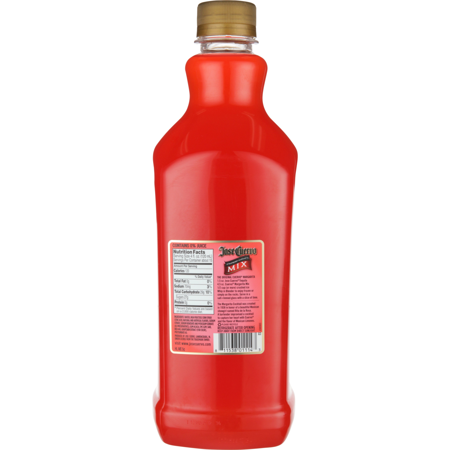 slide 2 of 4, Jose Cuervo Strawberry Margarita Mix 59.2 fl oz, 59.2 fl oz