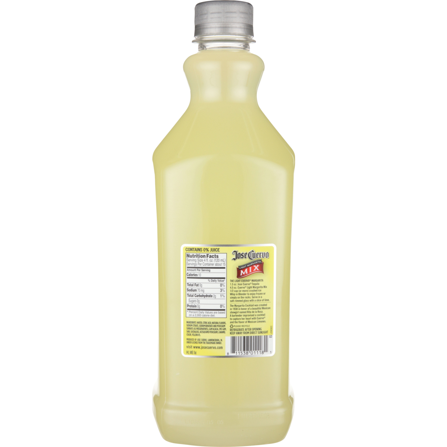 slide 2 of 2, Jose Cuervo Margarita Mix Lime Light, 1.75 liter