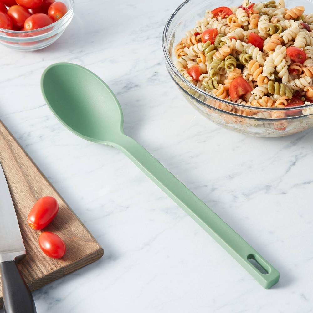 slide 2 of 3, Nylon Solid Kitchen Spoon Green - Room Essentials, 1 ct