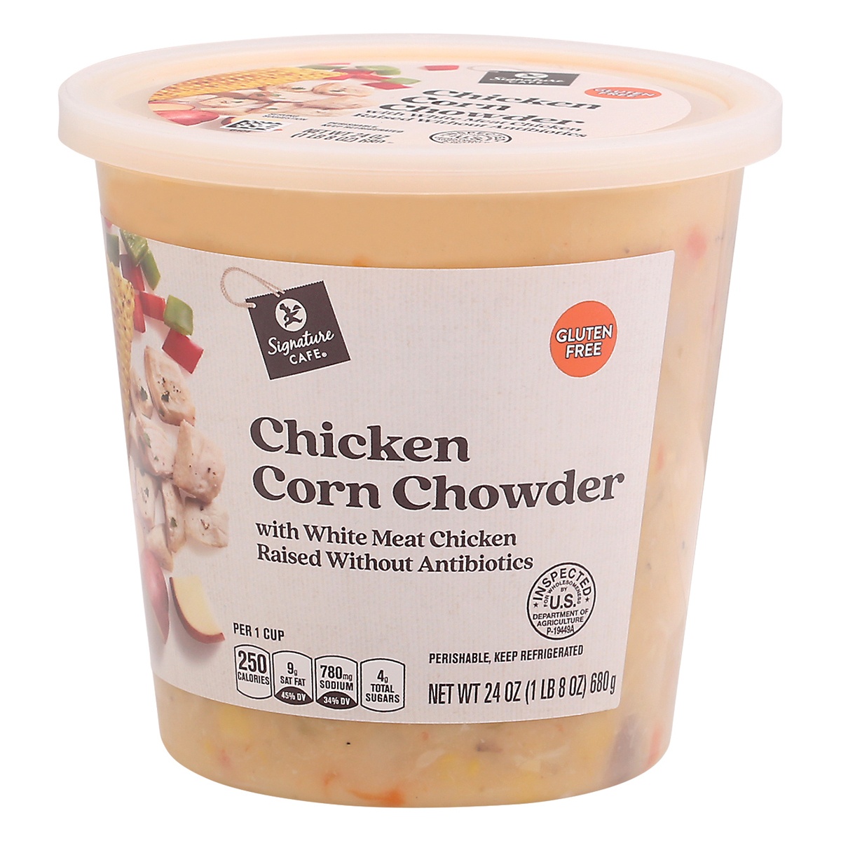 slide 3 of 9, Signature Cafe Rich & Creamy Chicken Corn Chowder With White Meat Chicken, 