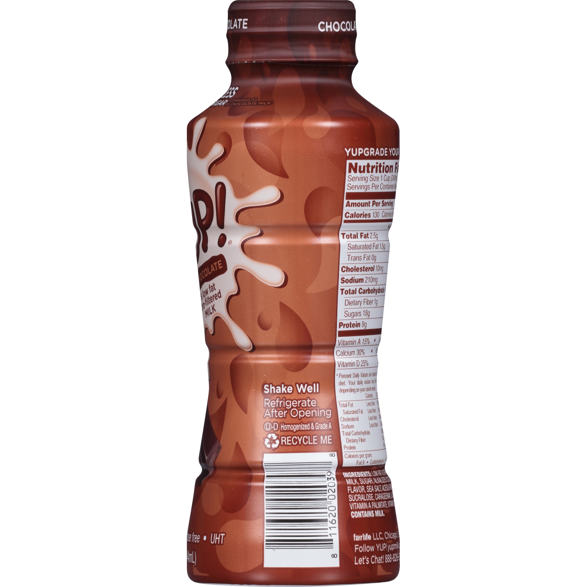 slide 4 of 7, fairlife UFM 2% Reduced Fat Chocolate-KO Bottle, 14 fl oz, 1 ct