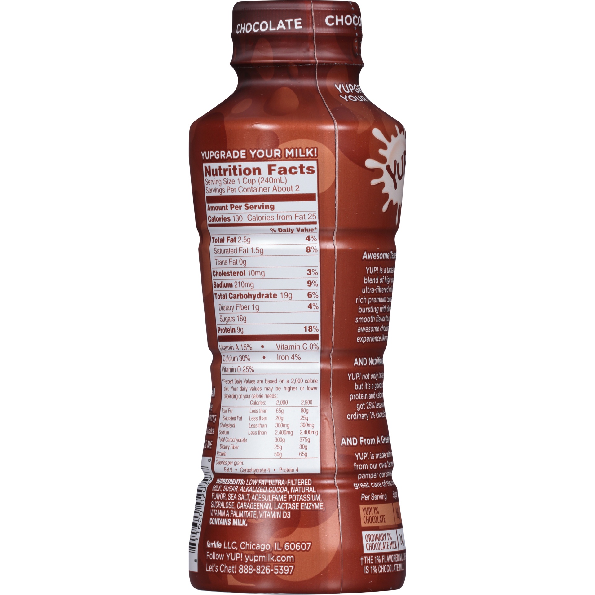 slide 7 of 7, fairlife UFM 2% Reduced Fat Chocolate-KO Bottle, 14 fl oz, 1 ct