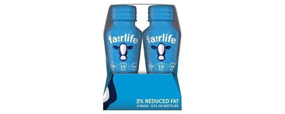 slide 3 of 5, Fairlife White 2% Milk 6Pk, 6 ct; 8 fl oz