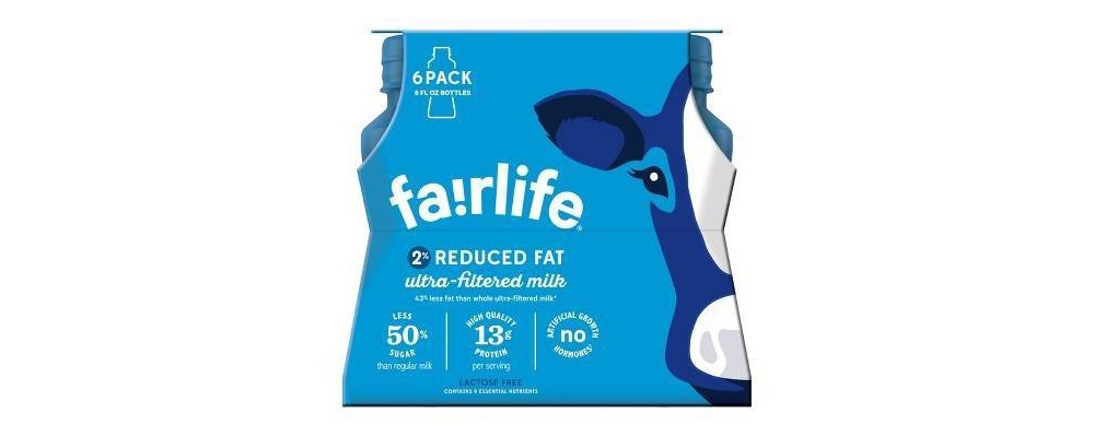 slide 4 of 5, Fairlife White 2% Milk 6Pk, 6 ct; 8 fl oz