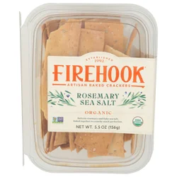 Firehook Organic Rosemary Sea Salt Artisan Baked Crackers 5.5 oz