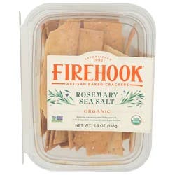 Firehook Organic Rosemary Sea Salt Artisan Baked Crackers 5.5 oz