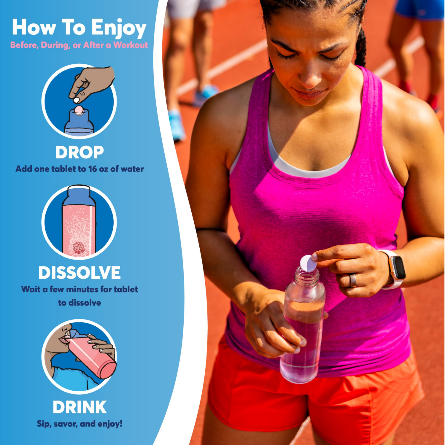 slide 3 of 6, nuun Hydration Sport Drink Dissolving Tablets - Strawberry Lemonade - 30ct, 30 ct