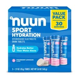 nuun Hydration Sport Drink Dissolving Tablets - Strawberry Lemonade - 30ct