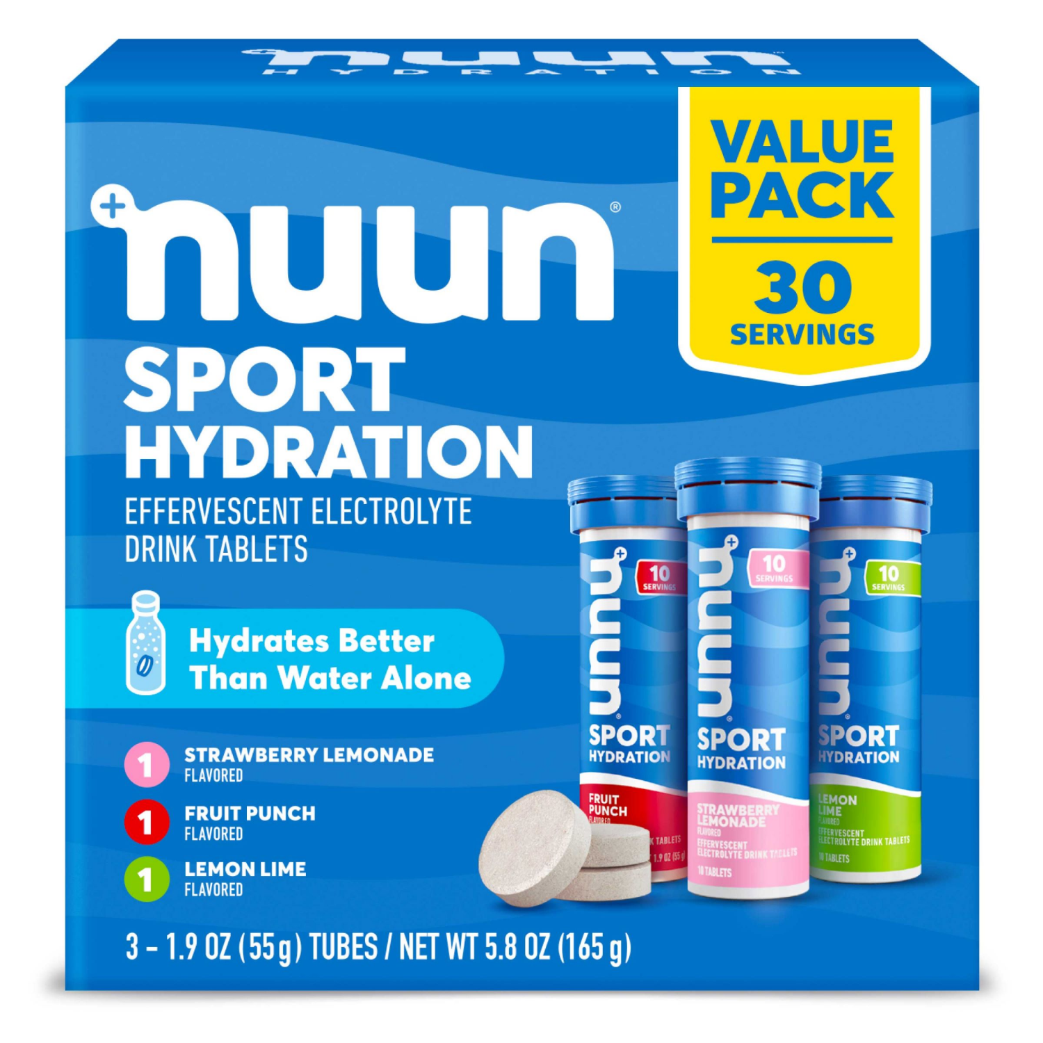 slide 1 of 6, nuun Hydration Sport Drink Dissolving Tablets - Variety Pack - 30ct, 30 ct