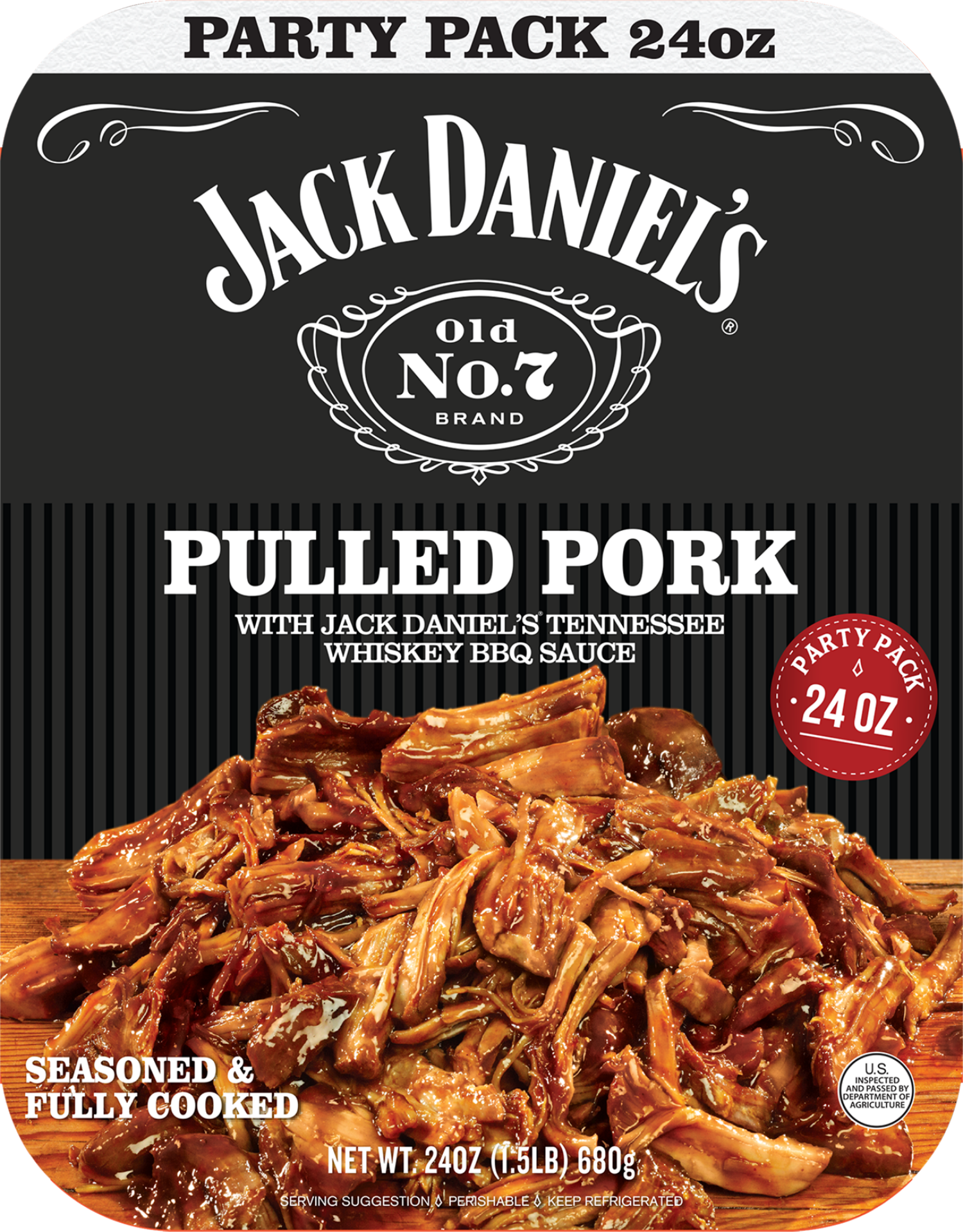 slide 1 of 2, Jack Daniel's Old No. 7 Pulled Pork 24oz, 24 oz