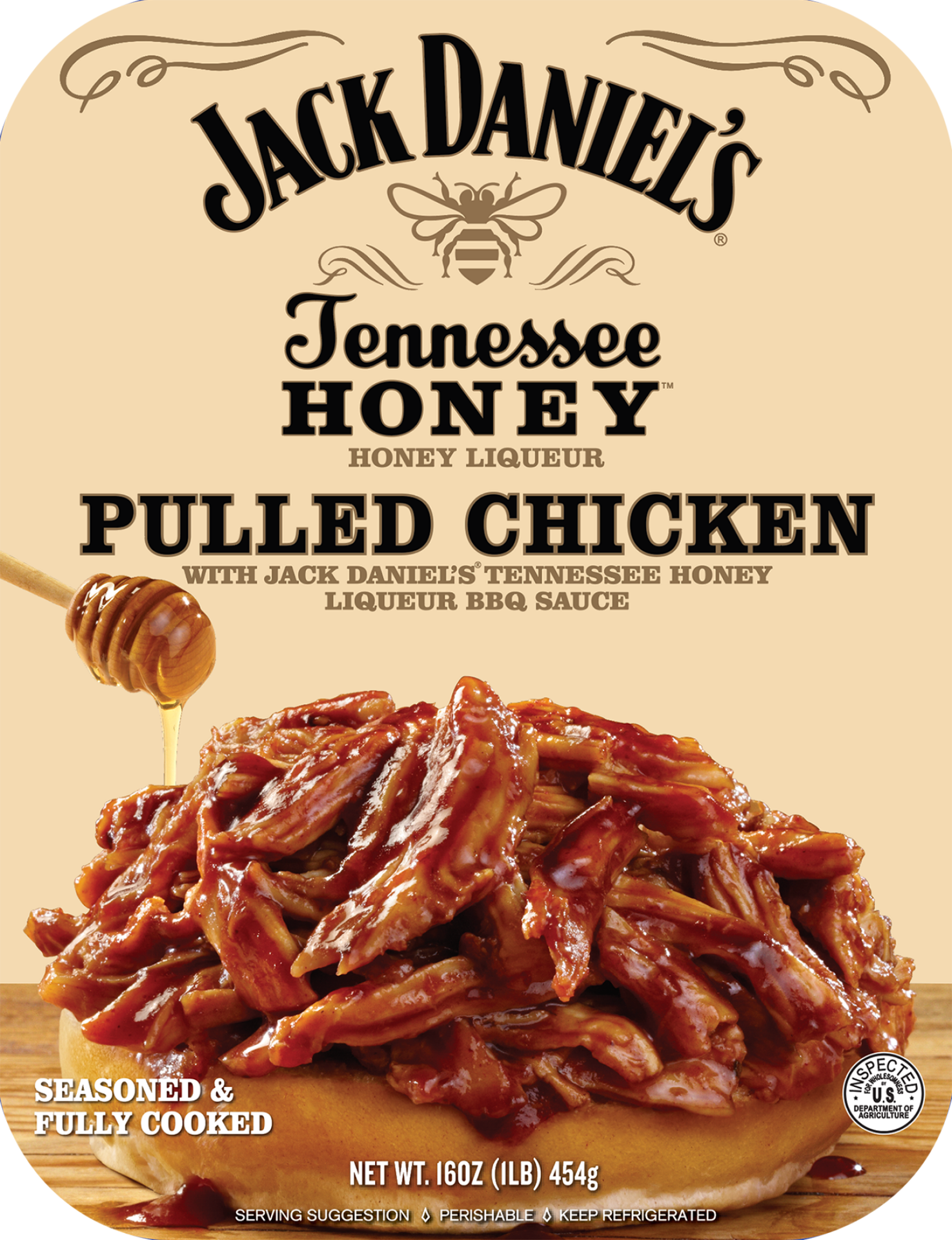 slide 1 of 2, Jack Daniels Chicken Honey Pulled 16 Oz, 16 oz