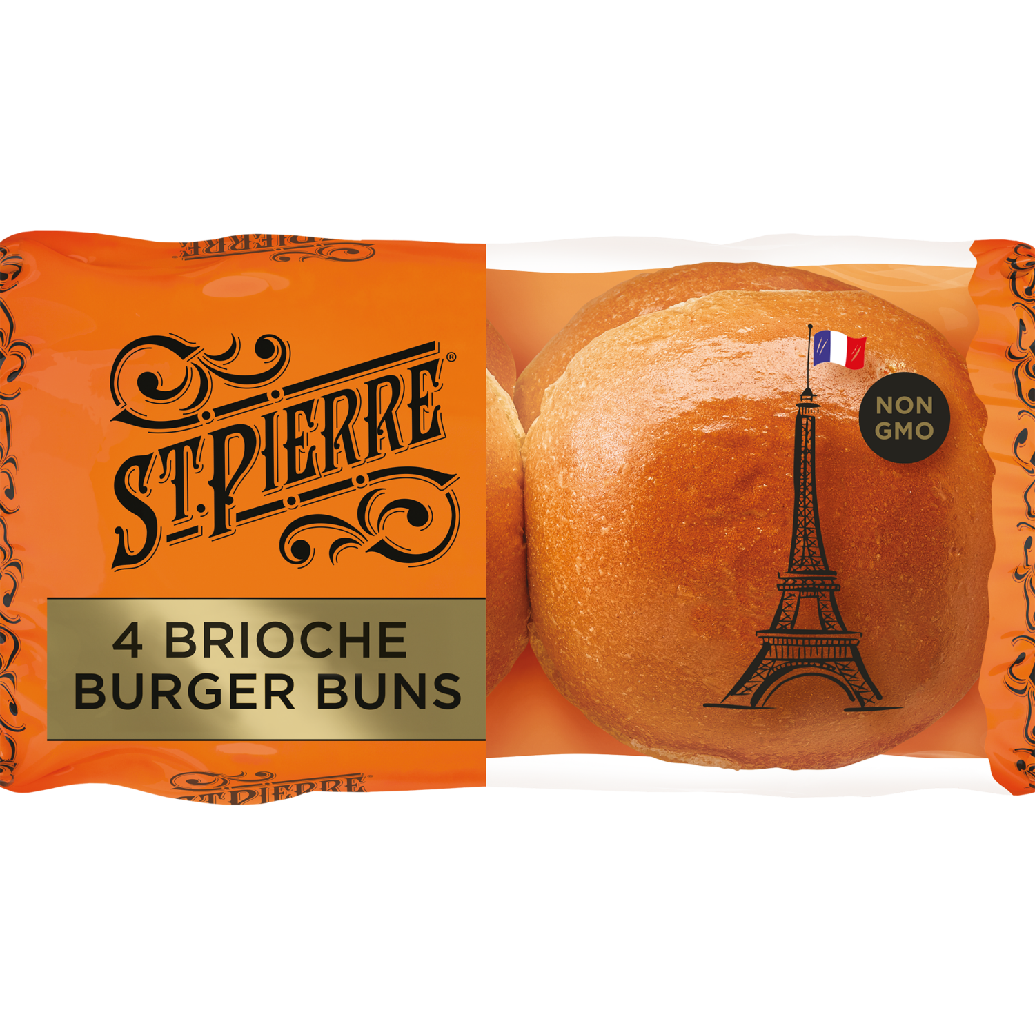slide 1 of 7, ST PIERRE St. Pierre, Brioche Burger Buns 7 Oz., 7 oz