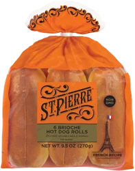 ST PIERRE St. Pierre, Brioche Hot Dog Buns 9.5 Oz.