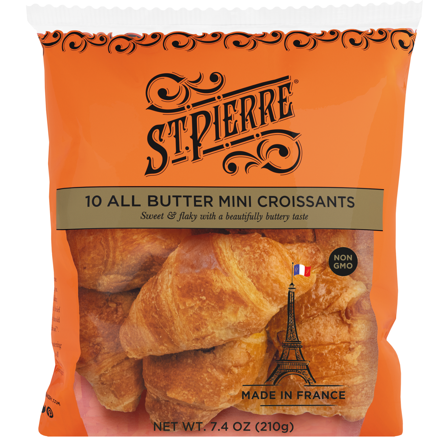 slide 1 of 6, ST PIERRE St. Pierre All Butter Mini Croissants, 10ct. - 7.4 Oz., 10 ct; 7.4 oz
