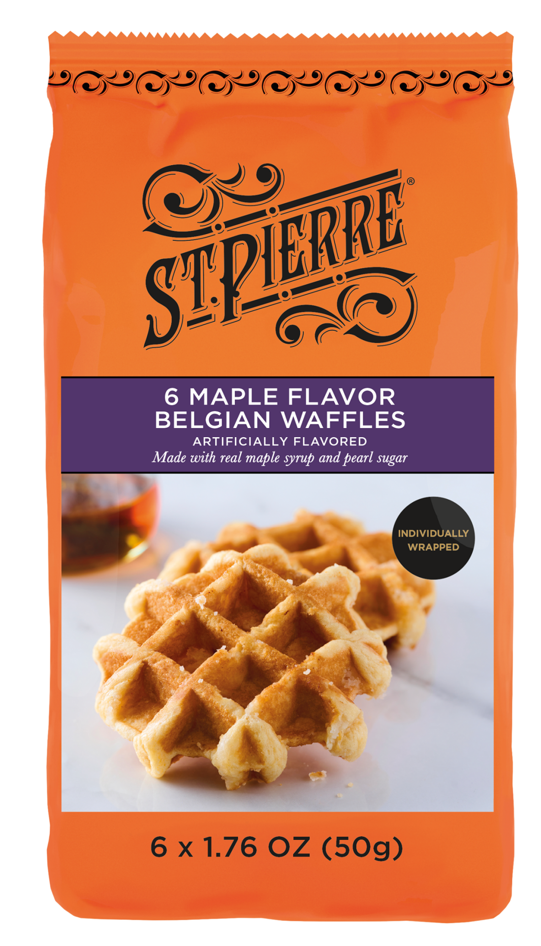 slide 1 of 1, St Pierre Maple Belgian Waffles, 10.6 oz