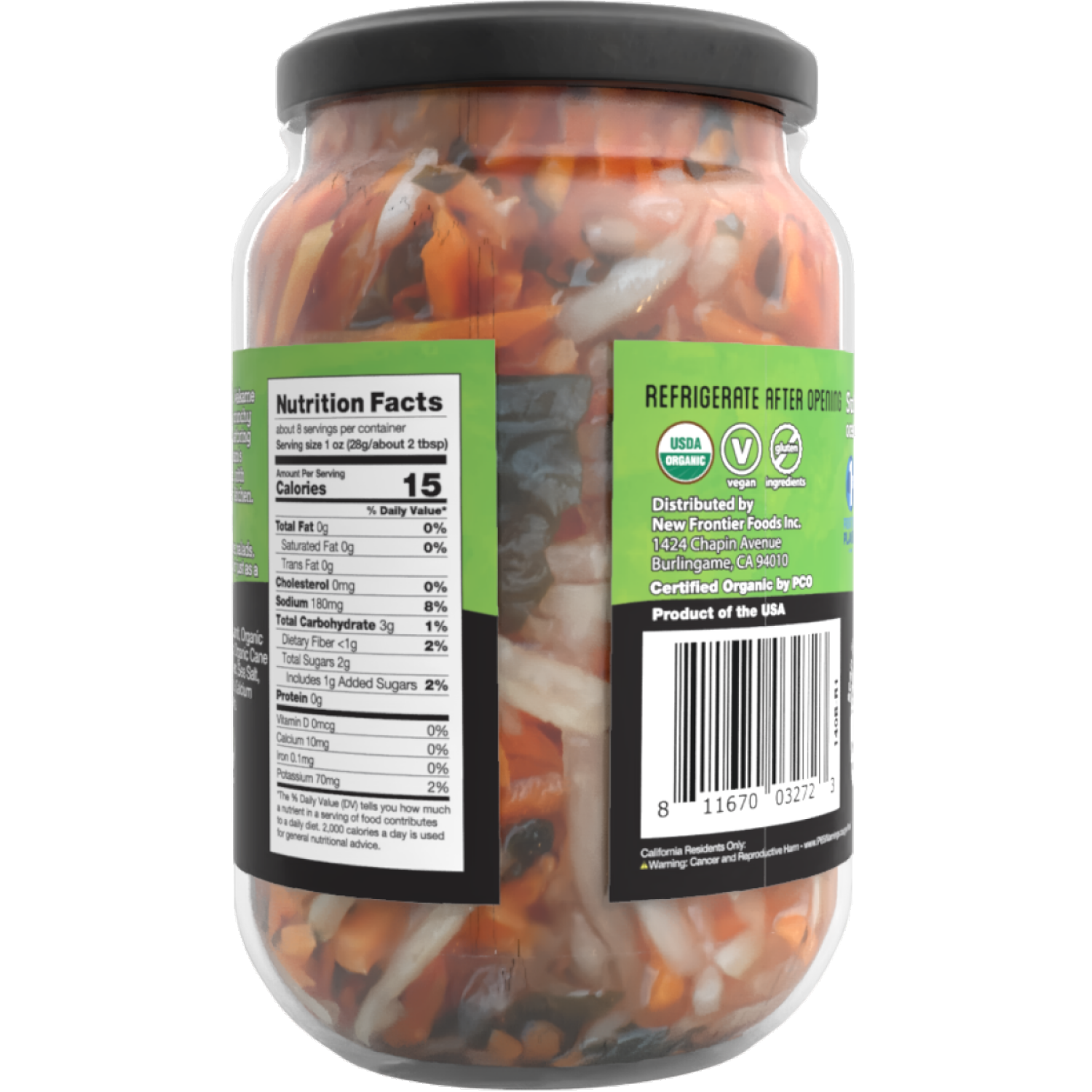 slide 2 of 3, Ocean's Halo Organic Banh Mi Veggies with Wakame 16 oz, 16 oz