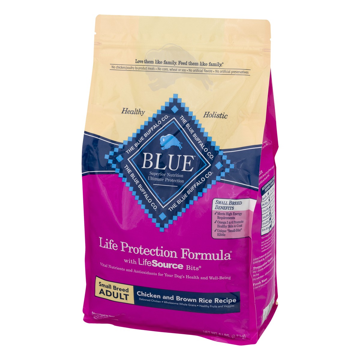 slide 5 of 9, Blue Buffalo Blue Life Protection Formula Small Breed Adult Chicken and Brown Rice Recipe Food For Dogs 6 lb, 6 lb