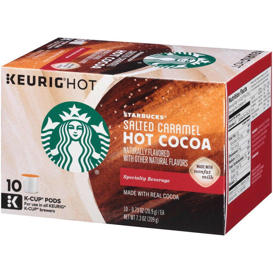 slide 7 of 8, Starbucks Keurig Hot Salted Caramel Hot Cocoa - 10 ct; 0.73 oz, 10 ct; 0.73 oz