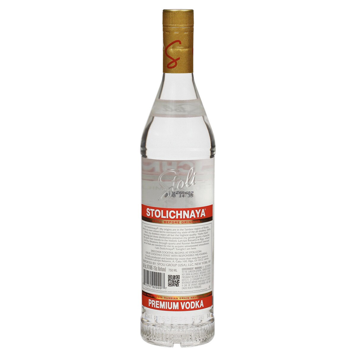 slide 2 of 2, Stolichnaya Vodka, 750 ml