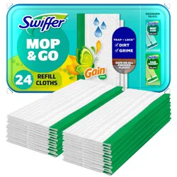 Swiffer Sweeper Wet Mopping Cloths Gain Microfiber Refill 24 -Pack