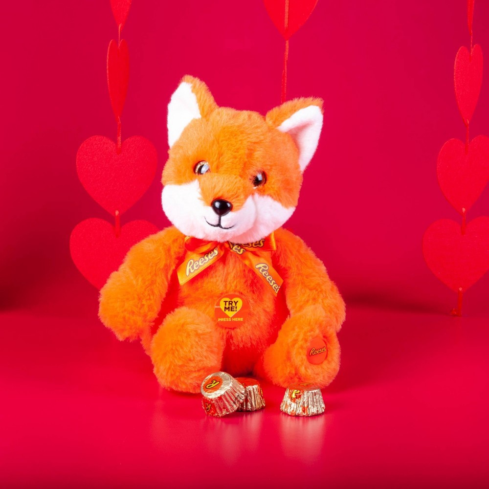 slide 3 of 3, Galerie Reese's Valentine's Fox with Sound and Reese's Miniatures, 1.2 oz