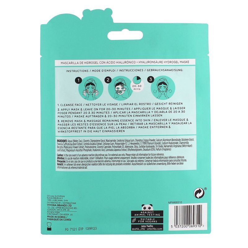 slide 2 of 6, Oh K! Hyaluronic Acid Hydrogel Face Mask - 0.88 fl oz, 0.88 fl oz
