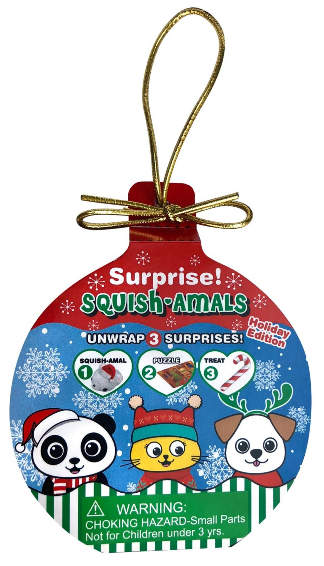 slide 1 of 1, Surprise Squish-Amals Ornament, 1 ct