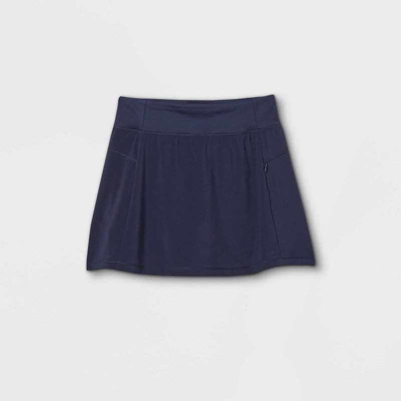 Girls' Stretch Woven Performance Skort - All in Motion Navy M 1 ct | Shipt