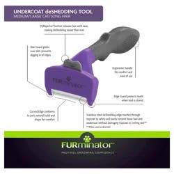 FURminator Medium/Large Cat Undercoat Deshedding Tool 1 ea