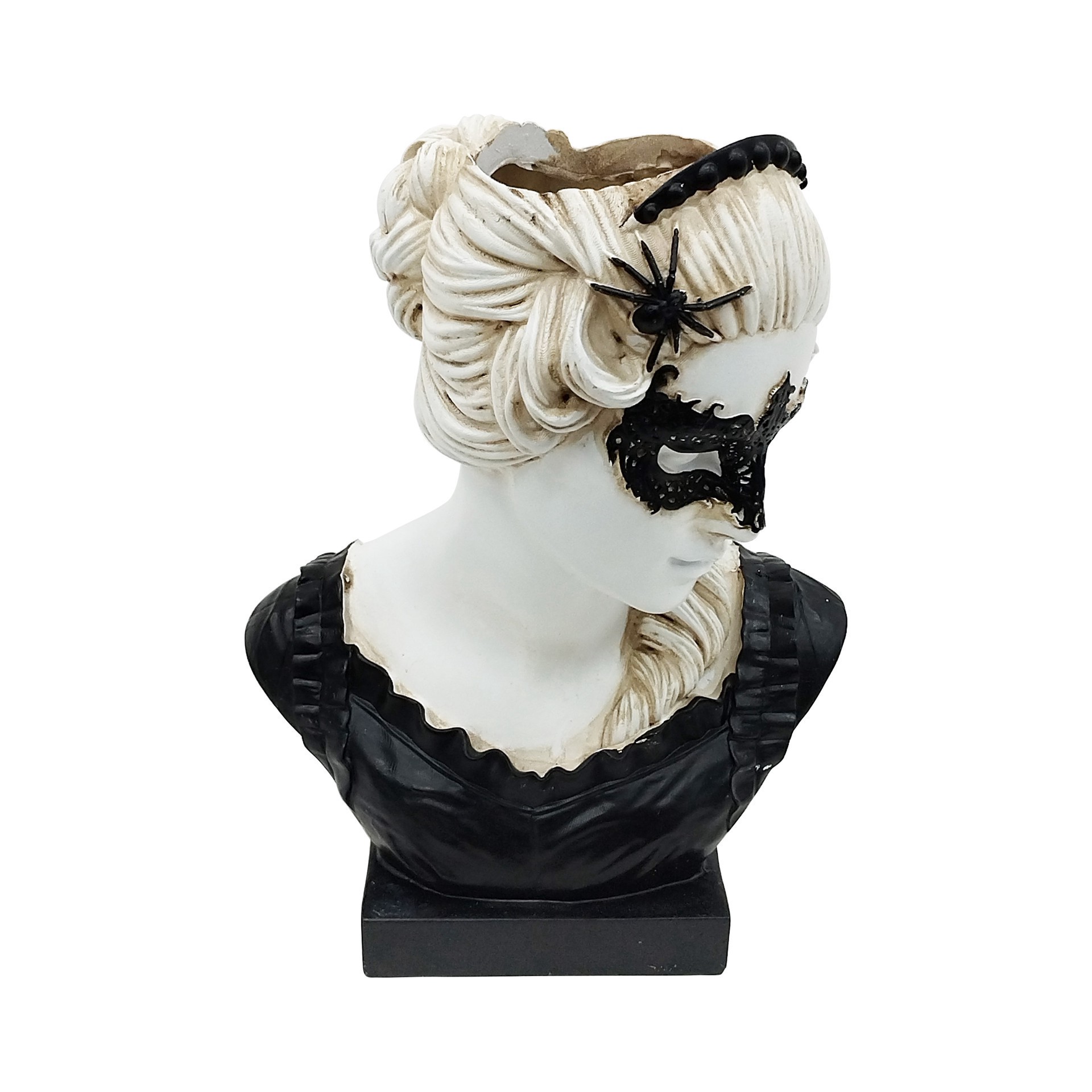 slide 2 of 2, 10" Lady With Mask Bust Container By Ashland, 10 in