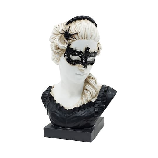 slide 1 of 2, 10" Lady With Mask Bust Container By Ashland, 10 in