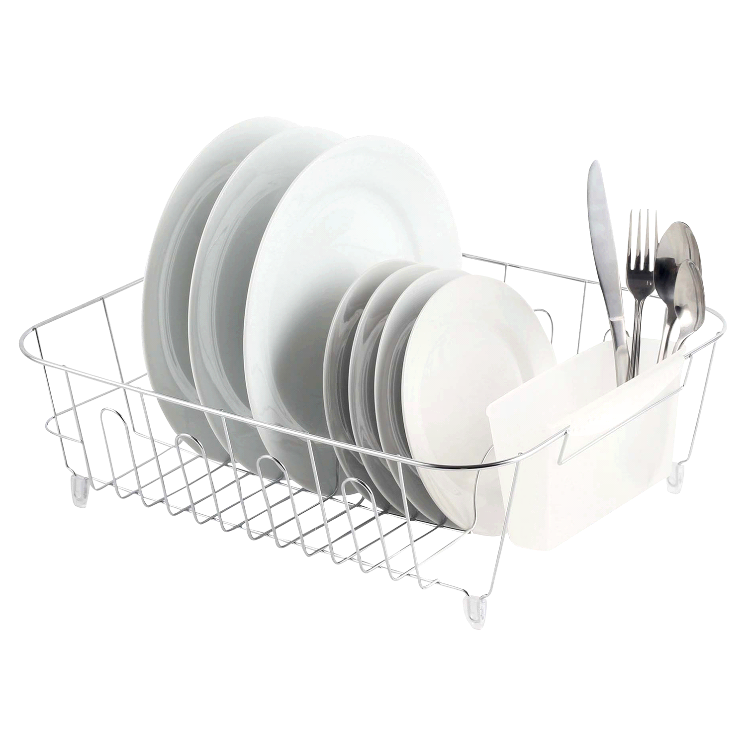 slide 1 of 4, Ready2Go Kitchen Care Large Dish Drainer - Chrome, LG