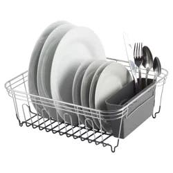 Real Home Innovations Sinkware Chrome & Grey Small Deluxe Dish Drainer 1 ea
