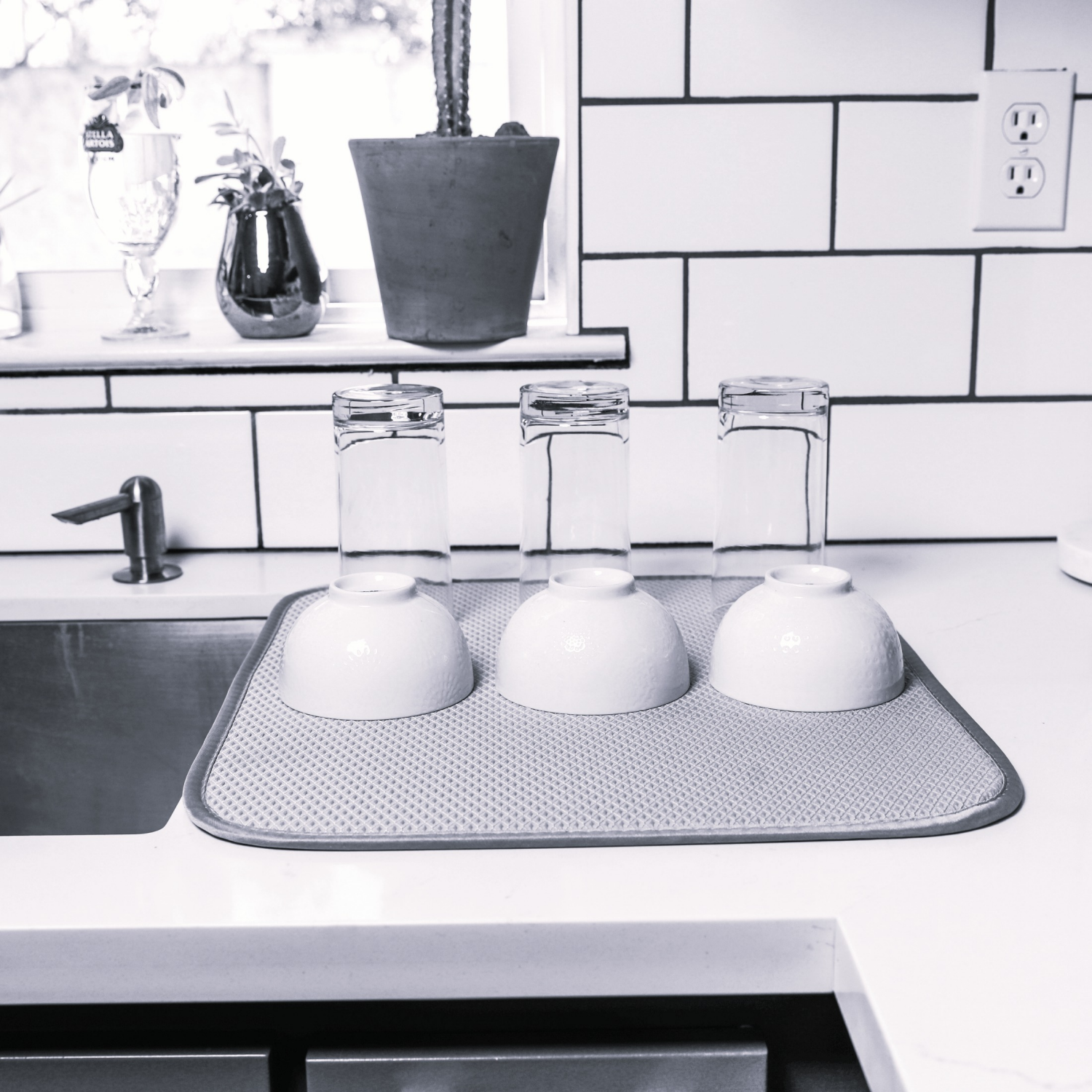 slide 3 of 4, Real Home Innovations Gray Deluxe Drying Mat 1 ea, 1 ct