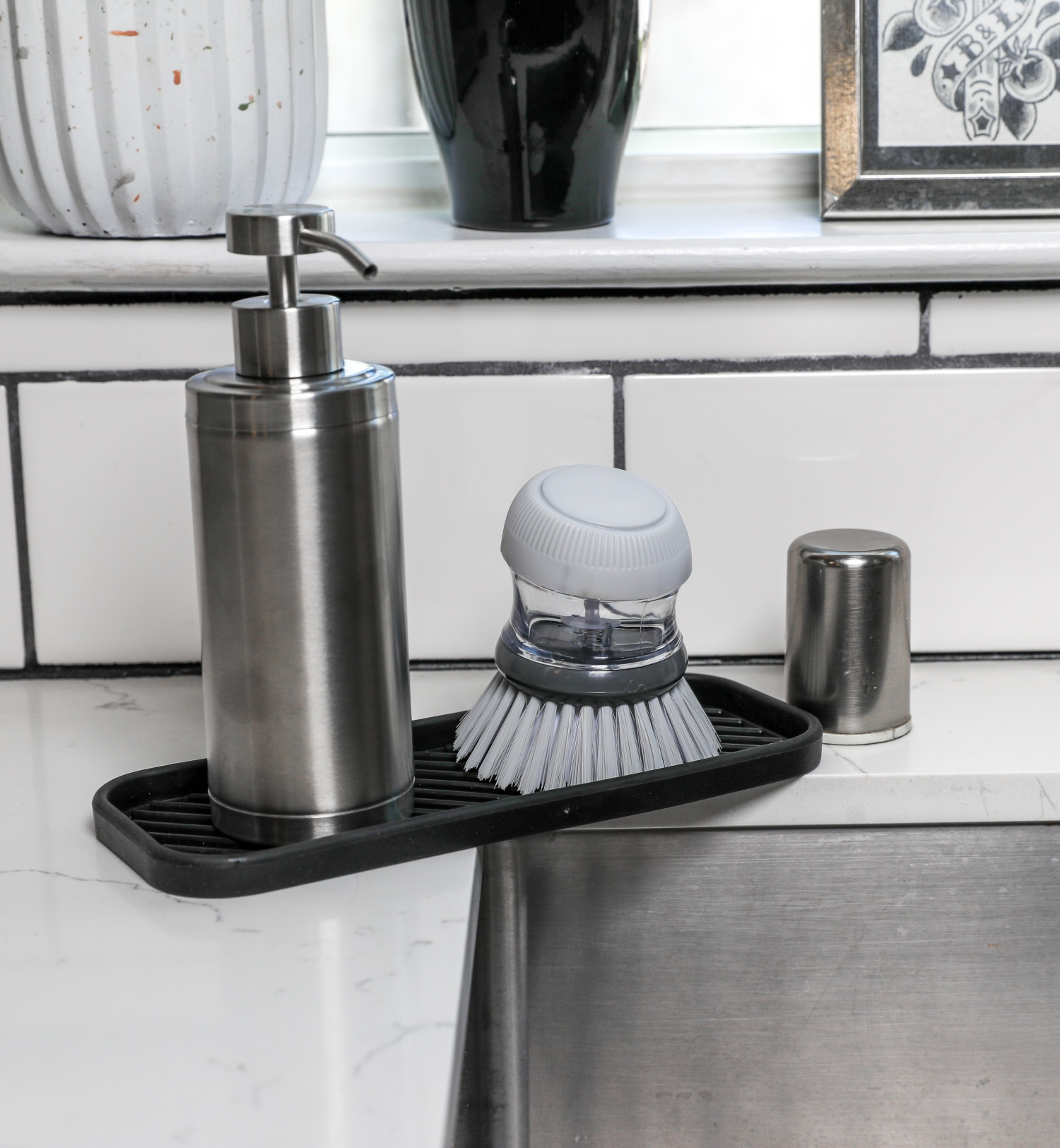 slide 2 of 2, RHI Soap Dispenser 10 oz Stainless Steel, 10 oz