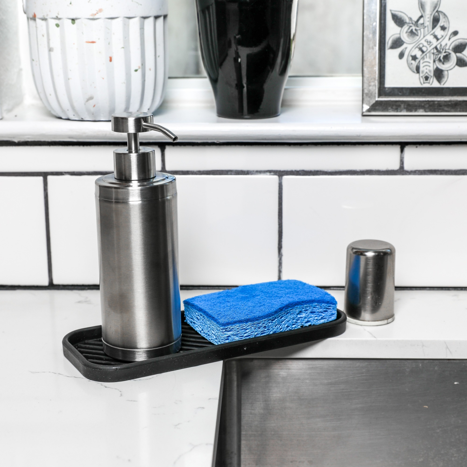 slide 1 of 2, RHI Soap Dispenser 10 oz Stainless Steel, 10 oz