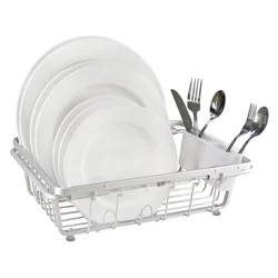 Real Home Innovations Satin Aluminum/Gray Expandable Dish Rack 1 ea