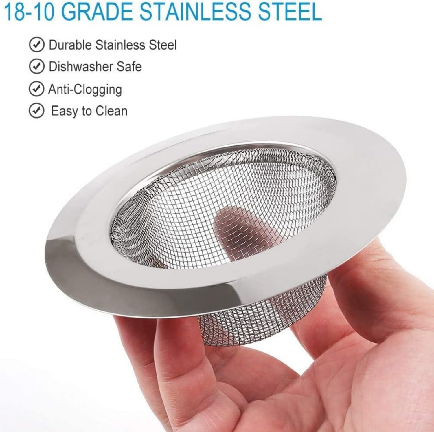 slide 6 of 6, RHI Mesh stainless Steel Sink Strainer, 1 ct
