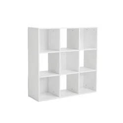 REAL HOME Rh 11" 9 Cube Organizer White