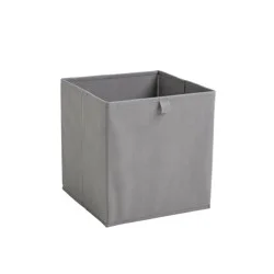 REAL HOME Rh 11" Fabric Bin Solid Dark Gray