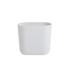 Real Home Slim Waste Can, White