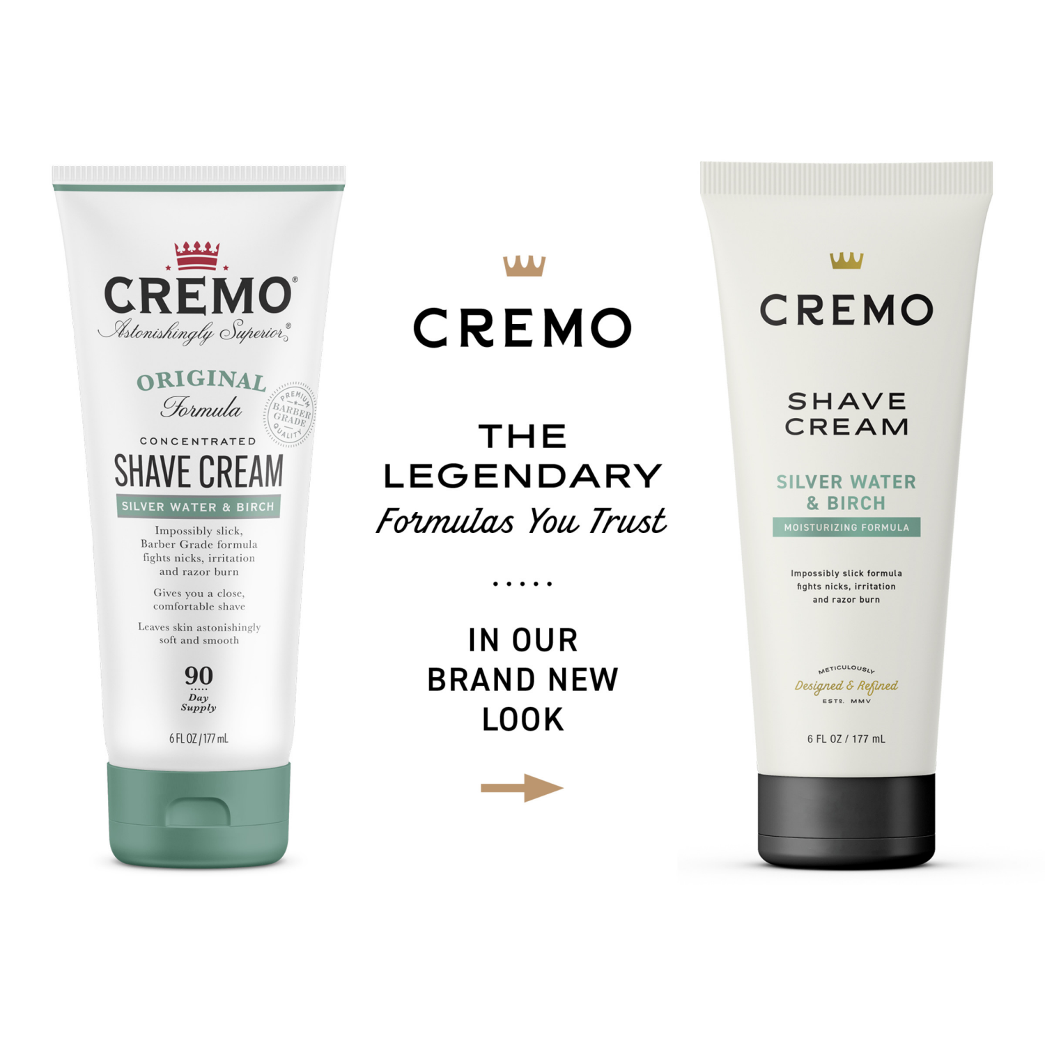 slide 2 of 5, Cremo Astonishingly Superior Silver Water & Birch Shave Cream 6 oz, 6 oz