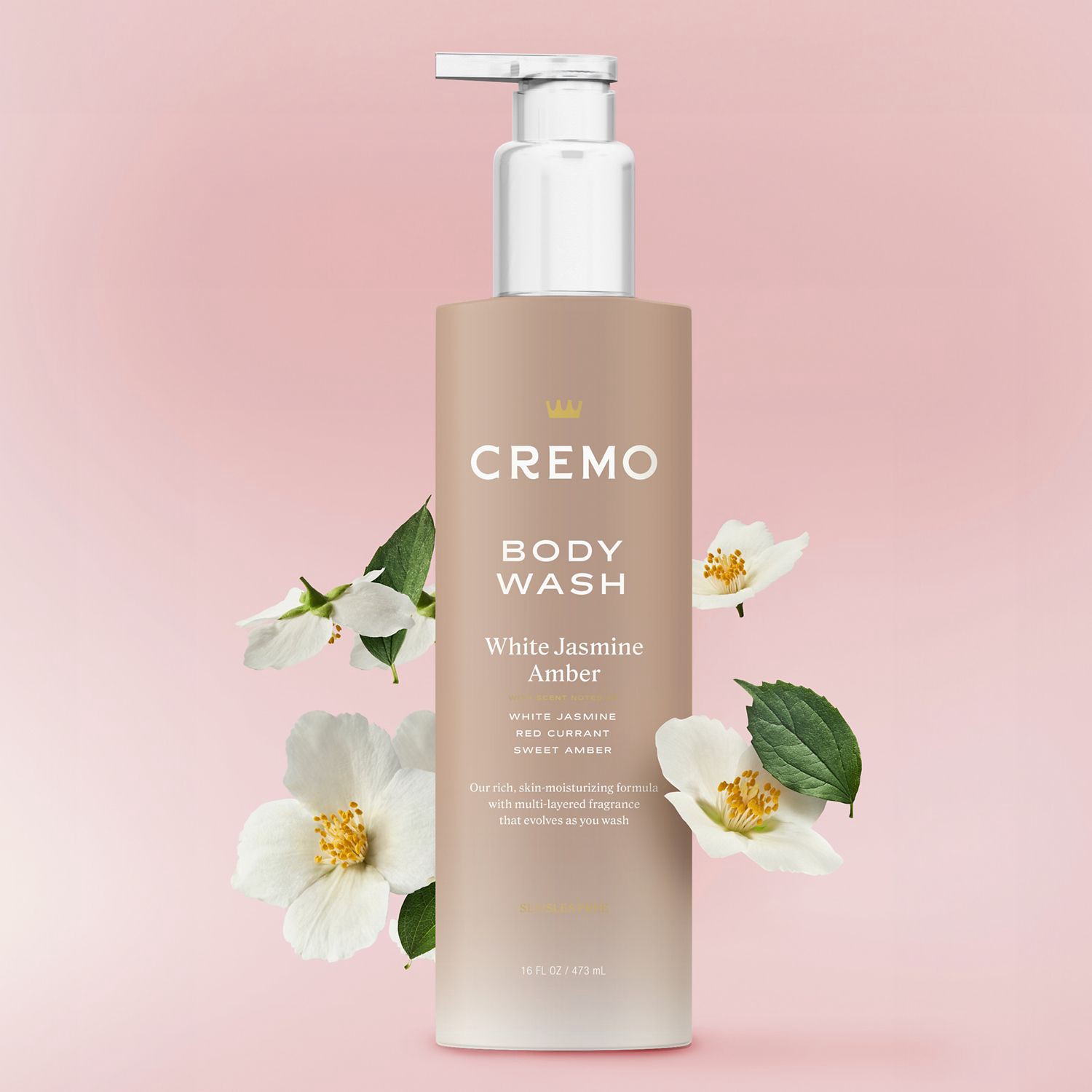 slide 2 of 5, Cremo White Jasmine Amber Body Wash 16 fl oz, 16 fl oz