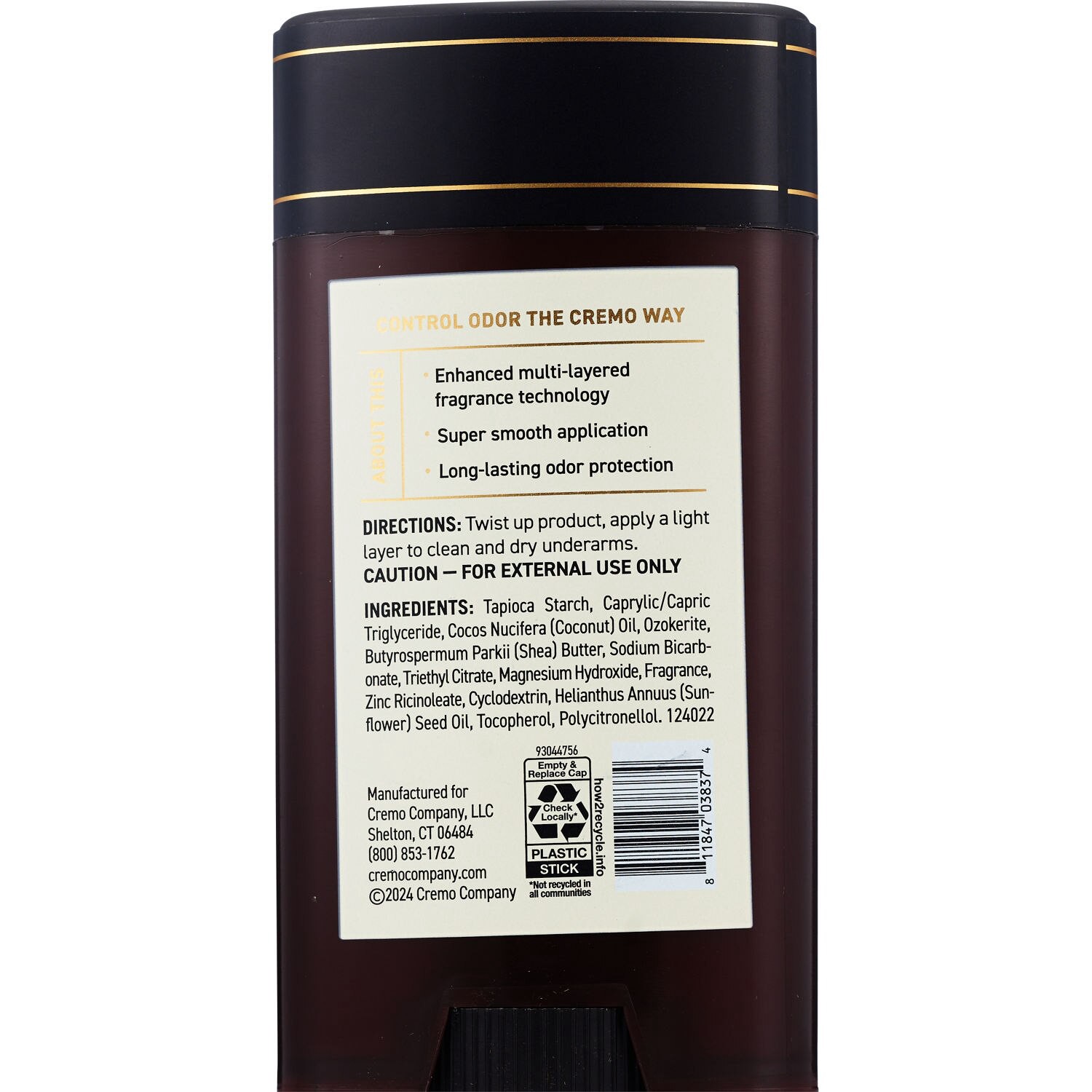 slide 3 of 7, Cremo Italian Bergamot Deodorant 2.65 oz, 2.65 oz